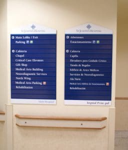 Bilingual Wayfinding Signage